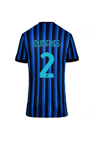 Inter Milan Denzel Dumfries #2 Jalkapallovaatteet Naisten Kotipaita 2025-26 Lyhythihainen Inter Milan Denzel Dumfries #2 Jalkapallovaatteet Naisten Kotipaita 2025-26 Lyhythihainen